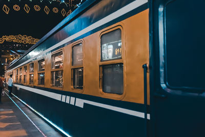 Train at railroad station platform