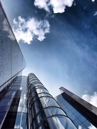 Low angle view of modern building against sky