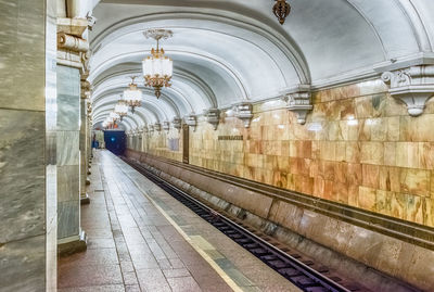 Railroad station platform