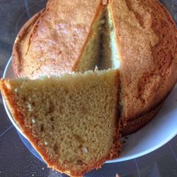 Close-up of bread in plate