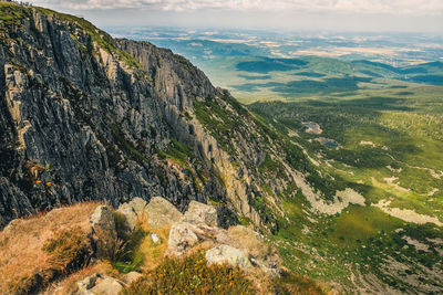 Aerial view of landscape against sky