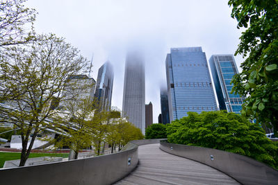 View of skyscrapers in city