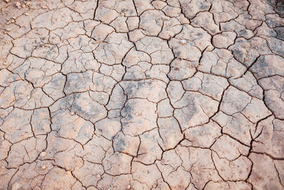 Full frame shot of cracked land