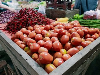 Fruits for sale at market stall