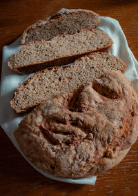 Close-up of bread on table