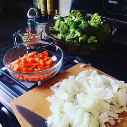 Close-up of vegetables in container