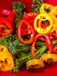 Close-up of red chili peppers