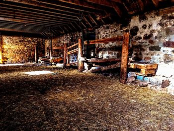 Interior of abandoned house