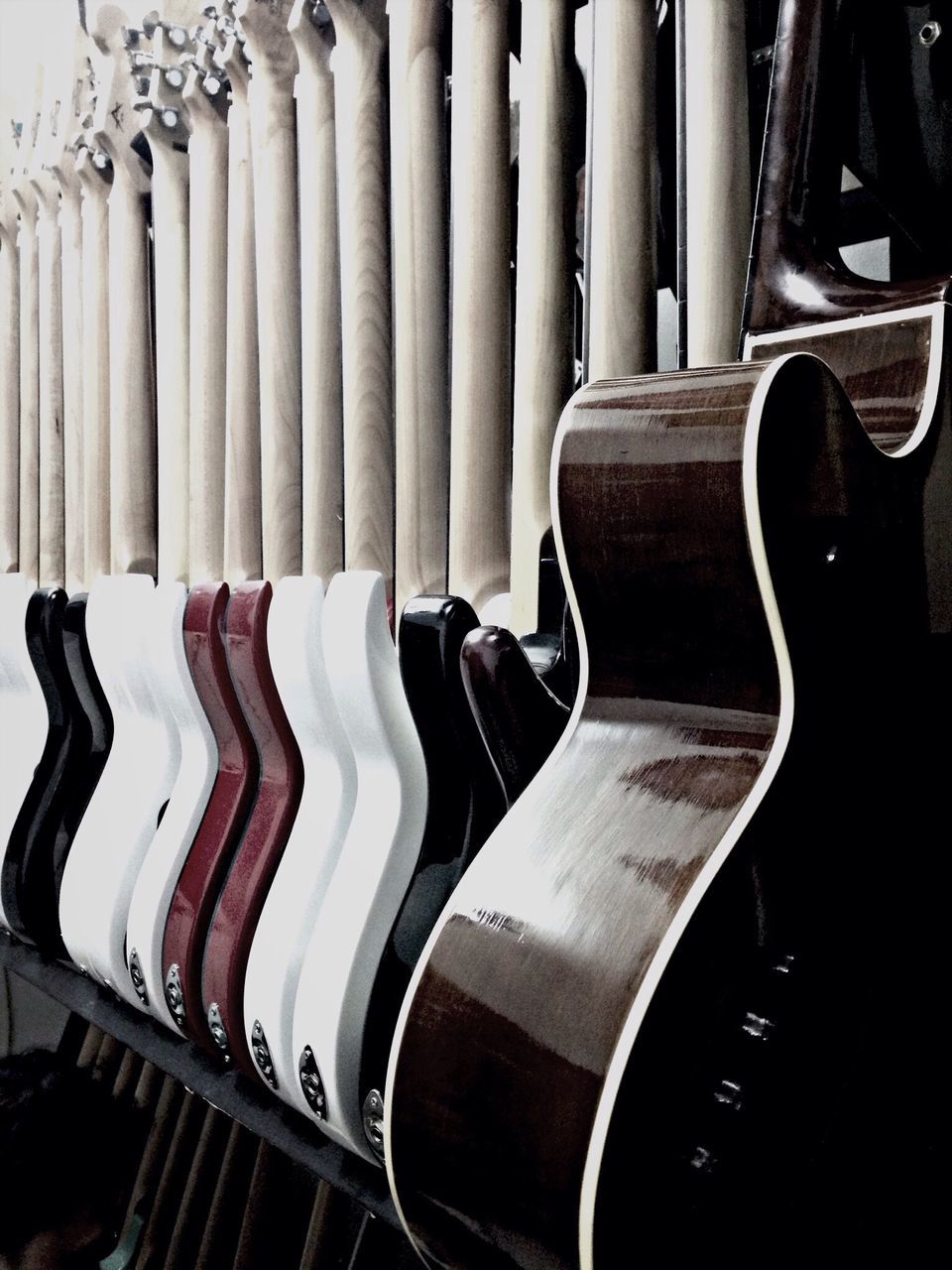 in a row, order, side by side, repetition, metal, still life, close-up, arrangement, indoors, large group of objects, abundance, metallic, no people, music, group of objects, musical instrument, industry, day, arranged, stack