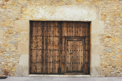 Close-up of closed door