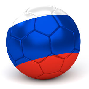 Low angle view of soccer ball against white background
