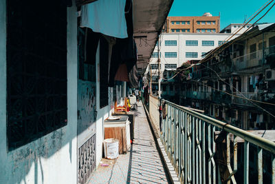 Diminishing perspective of balcony in residential building