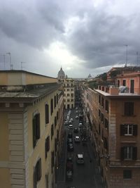 Exterior of buildings in city against sky