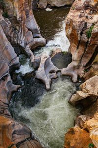 River flowing through rocks