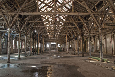 Interior of abandoned building