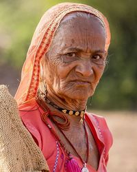 Close-up portrait of woman