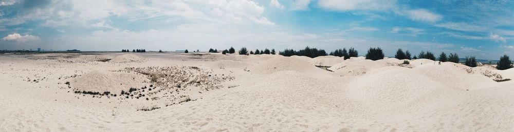 Panoramic view of beach against sky