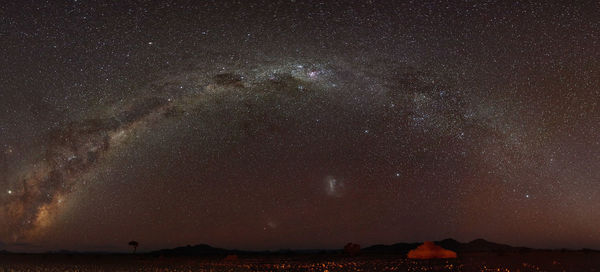 Star field against sky at night