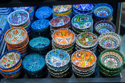 Close-up of multi colored candies for sale