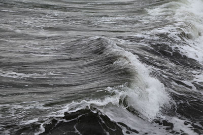 Close-up of waves in sea