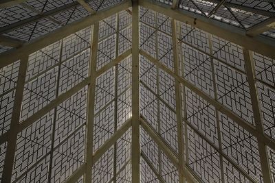 Low angle view of grid structure