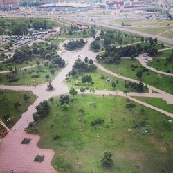 high angle view