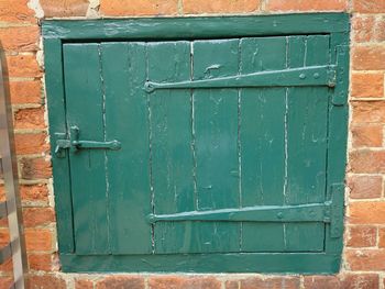 Close-up of closed door