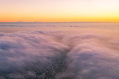 Scenic view of cloudscape during sunset