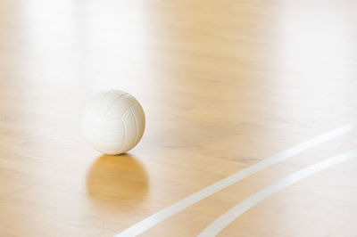 High angle view of ball on table