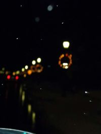 Defocused lights at night