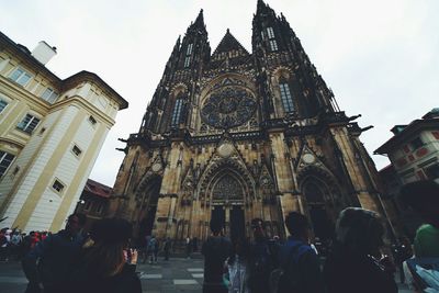 Tourists in front of temple