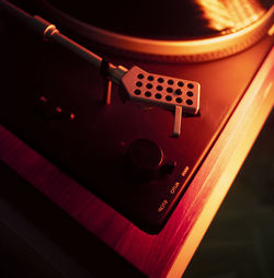 High angle view of telephone booth