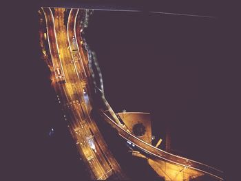 Light trails at night