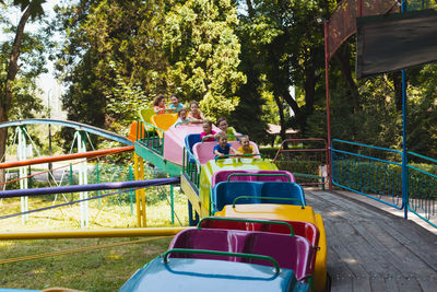 View of amusement park ride