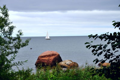 Scenic view of sea against sky
