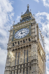 Low angle view of clock tower big ben