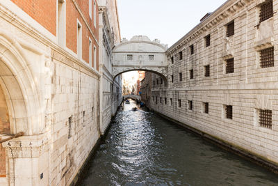 Bridge of sighs over canal