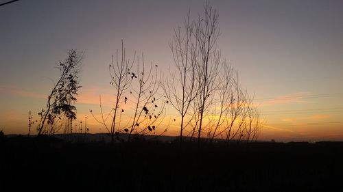 Silhouette of landscape at sunset