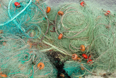 Full frame shot of fishing net