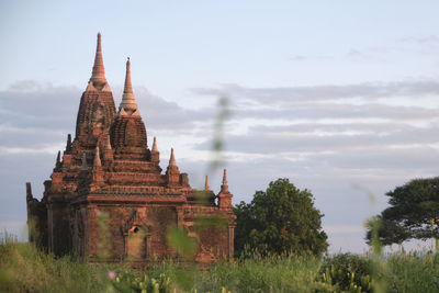 Old buddhist temple in the morning at bagan, myanmar
