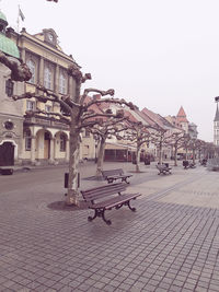Town square against clear sky