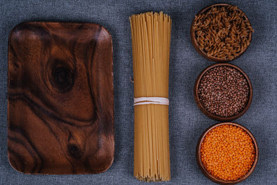 Directly above shot of horse in plate on table