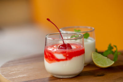 Close-up of drink on table