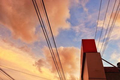 Low angle view of sky during sunset