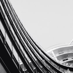 Low angle view of built structure against clear sky