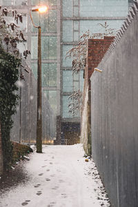 Empty alley in building