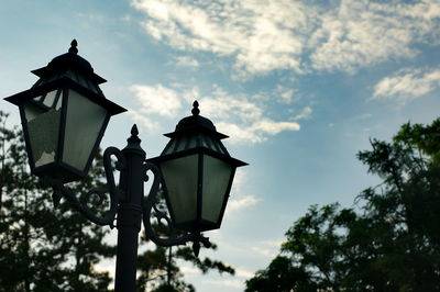 Low angle view of a street light