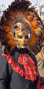 Close-up of person wearing mask