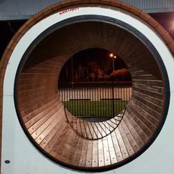 High angle view of spiral staircase