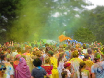 Group of people at music festival